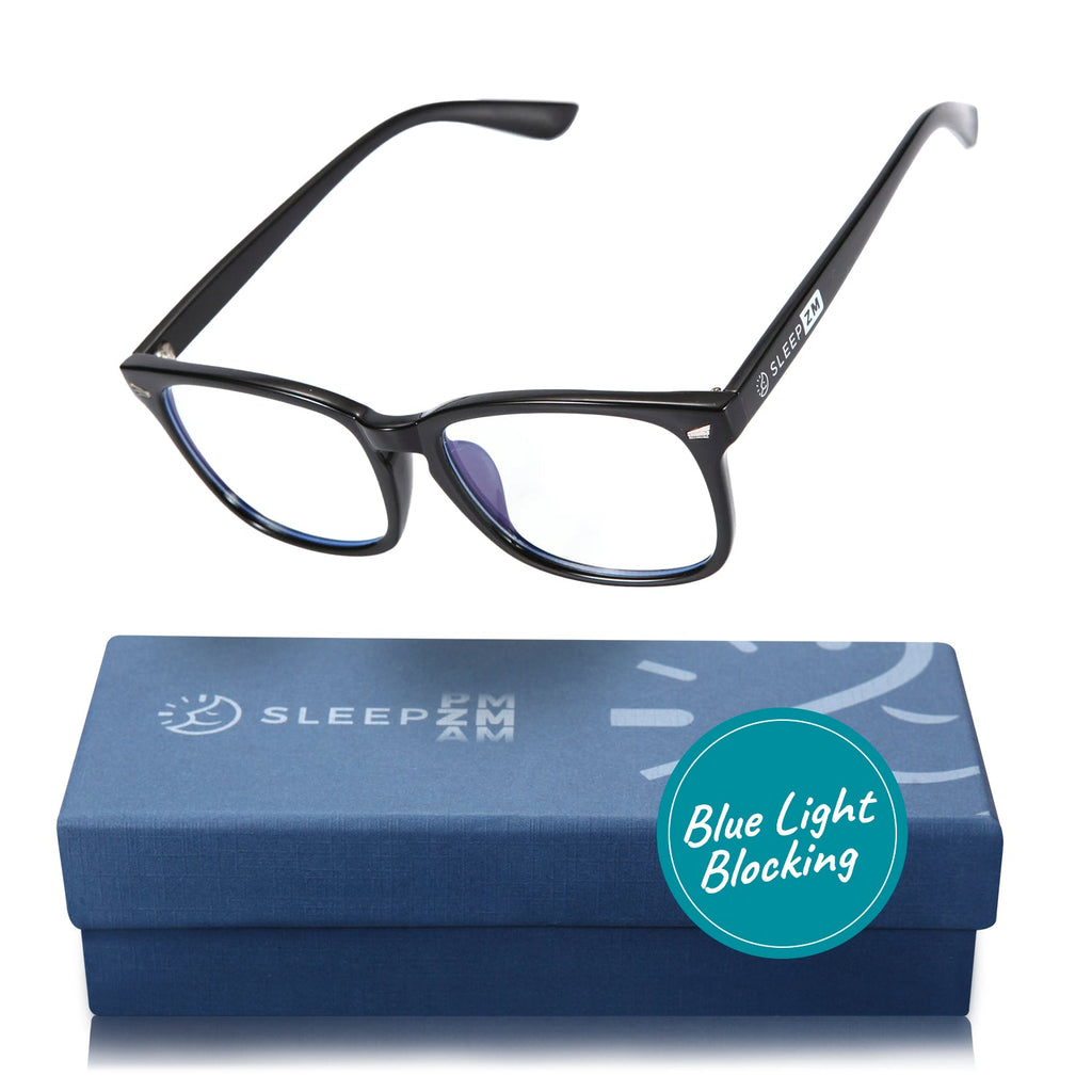 InvisiAid Clear Wayfarer Blue Light Glasses – Black