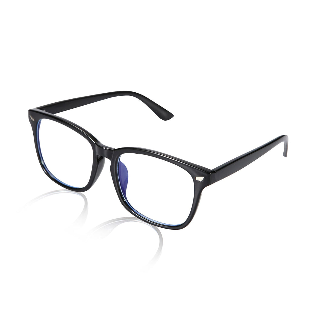 InvisiAid Clear Wayfarer Blue Light Glasses – Black