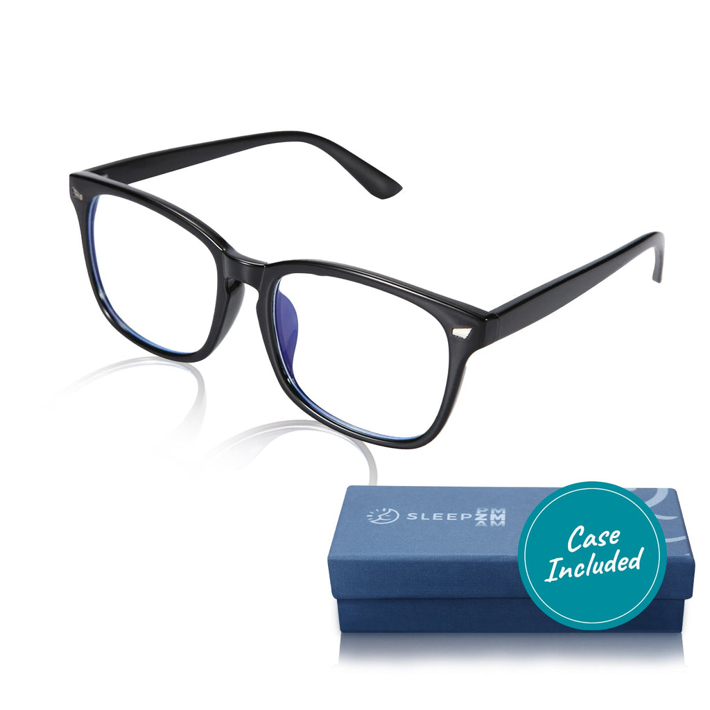 InvisiAid Clear Wayfarer Blue Light Glasses – Black