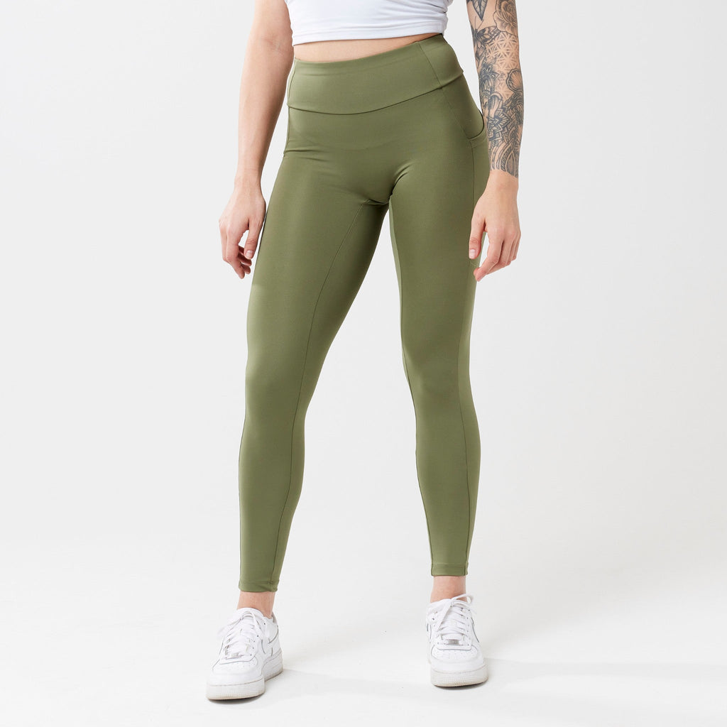 Risea - High-Rise with Pocket Leggings - Sage